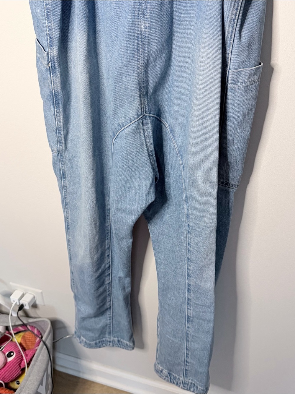 We the Free Light Blue high roller Denim Overalls - Picture 5 of 6